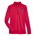 Women's Red Harriton Quarter Zip
