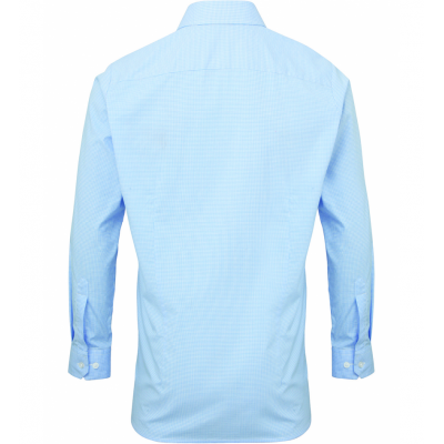 Men's Gingham Shirt Light Blue/White