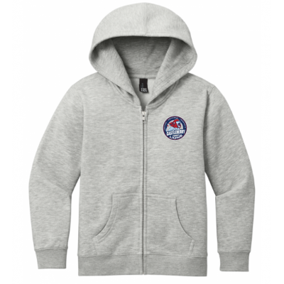 CISD Light Heather Gray Full Zip Hood Youth
