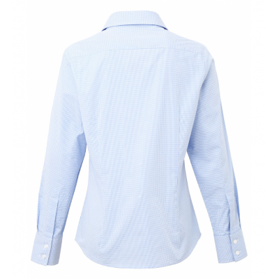 Women's Gingham Shirt Light Blue/White