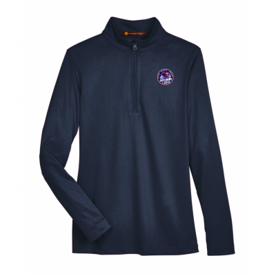 Women's Navy Harriton Quarter Zip