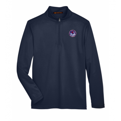 Men's Navy Harriton Quarter Zip