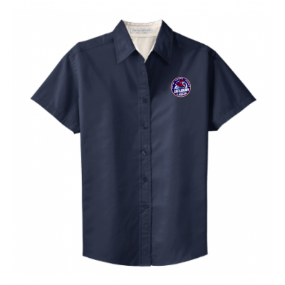 Women's Easy Care Navy Oxford