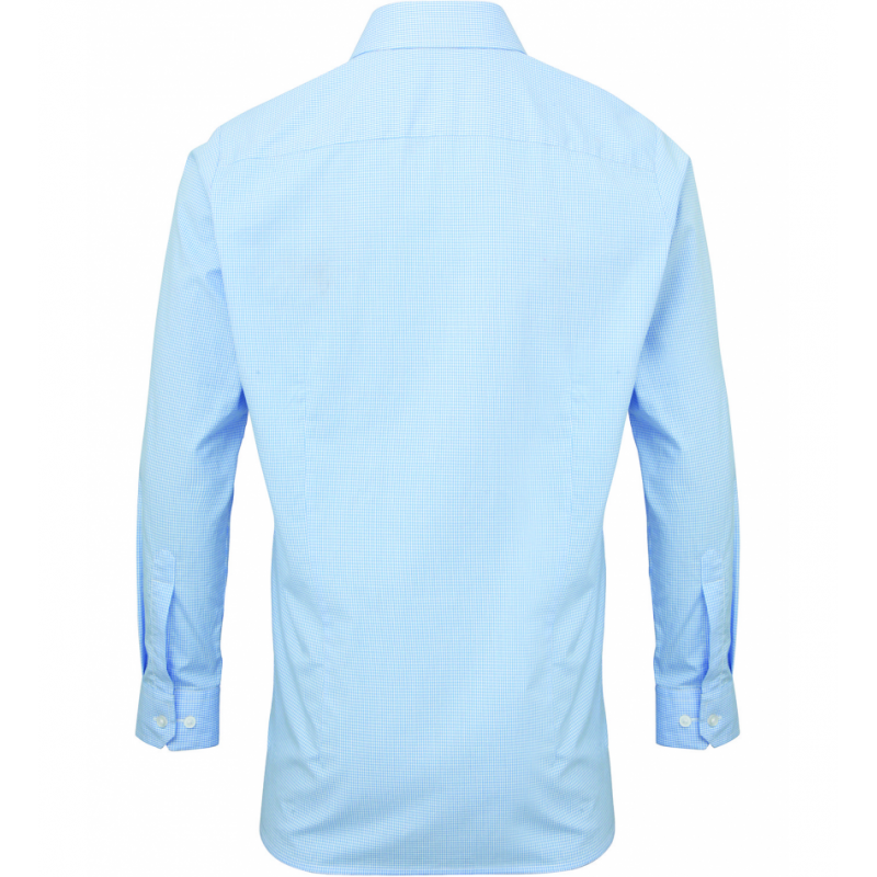 Men's Gingham Shirt Light Blue/White