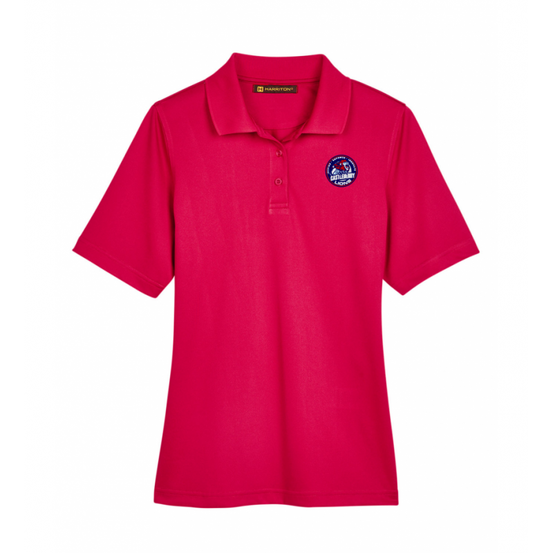Women's Red Harriton Polo