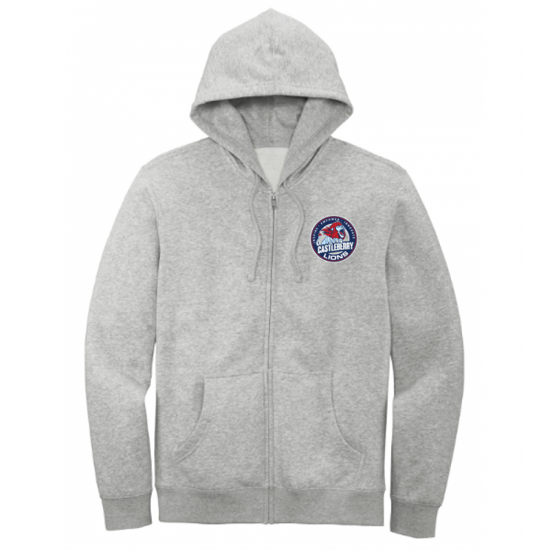 CISD Light Heather Gray Full Zip Hood