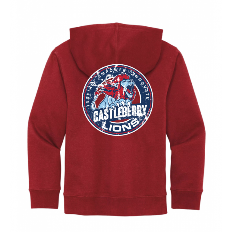 Castleberry Lions Red Hoodie Youth