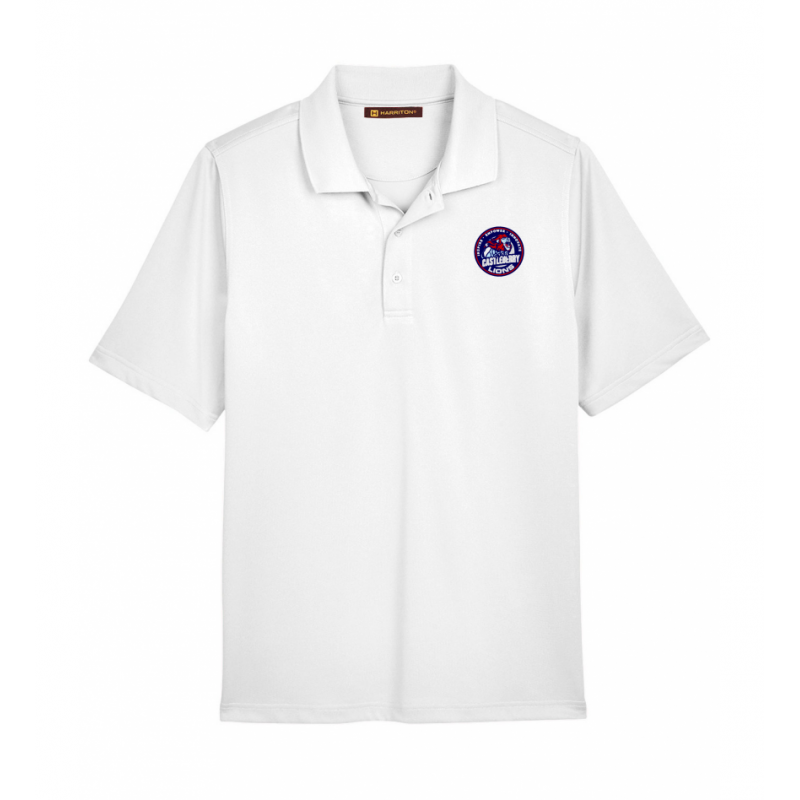 Men's White Harriton Polo