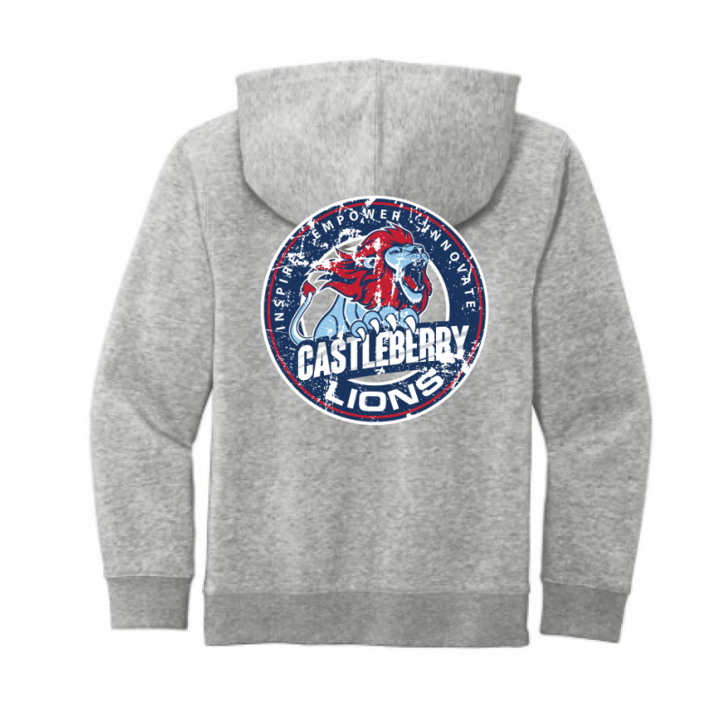 Castleberry Lions Heather Gray Hoodie Youth