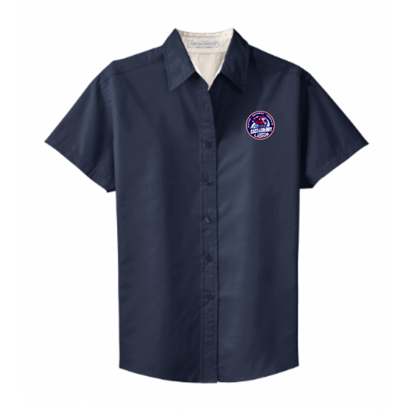 Women's Easy Care Navy Oxford