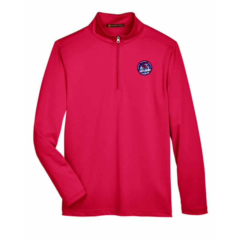 Men's Red Harriton Quarter Zip