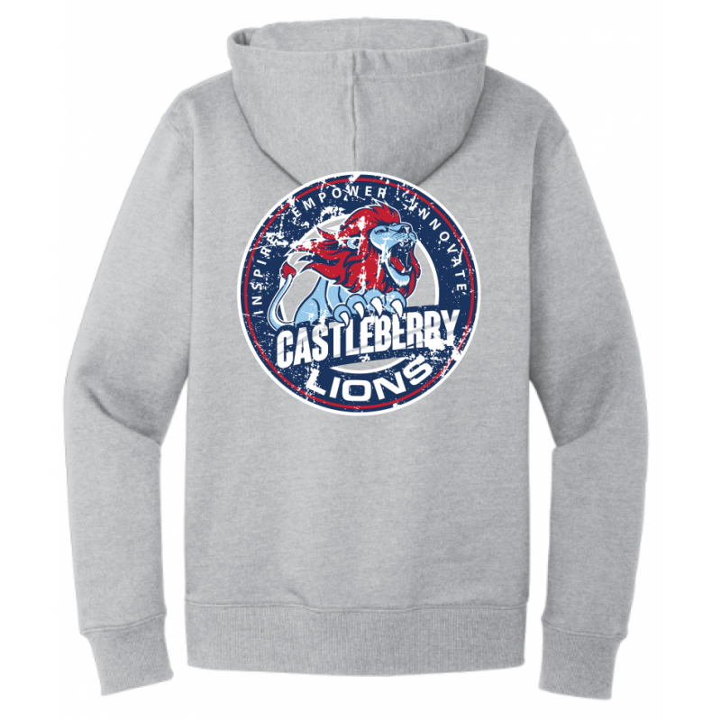 Castleberry Lions Heather Gray Heavyweight Hoodie