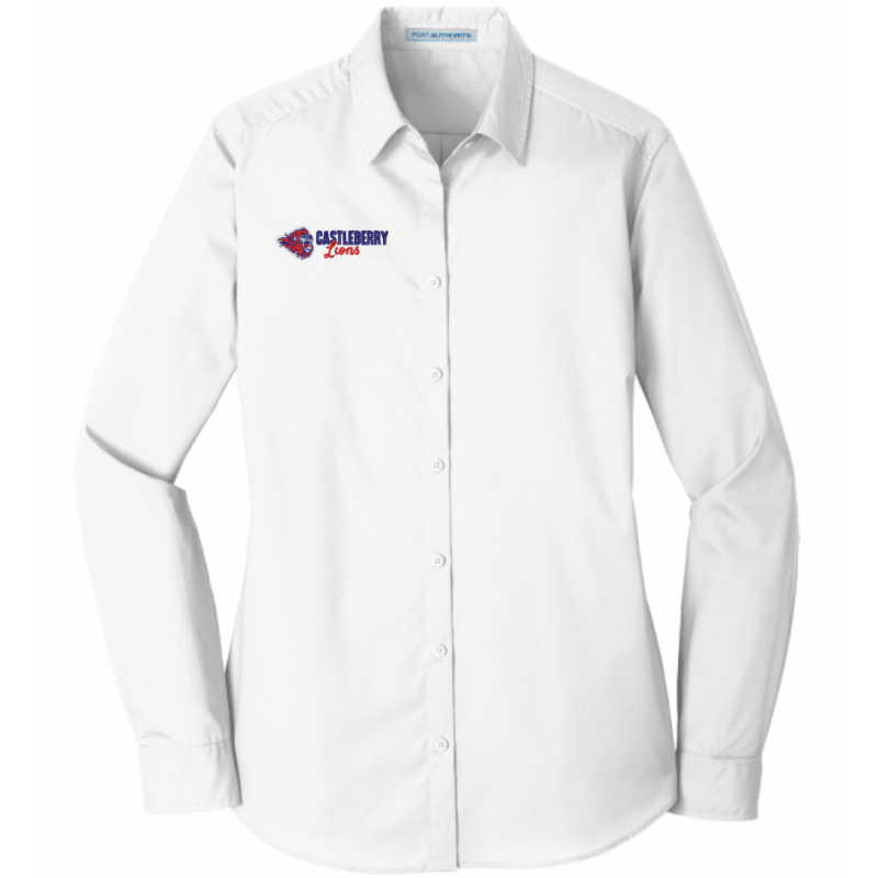 Women's LS Poplin Dress Shirt 2