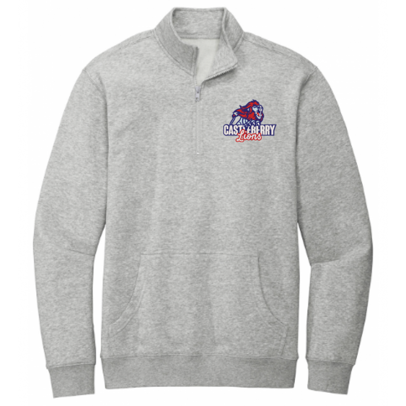 Castleberry Lions Light Heather Gray 1/4 Zip